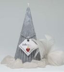 Svíčka kužel šedý