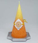 Svíčka energetická Energie oranžová, žlutá, kužel