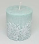 Dekorační svíčka Mandala mentolová