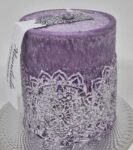 Dekorační svíčka Mandala tmavě fialová