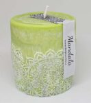 Dekorační svíčka Mandala zelená