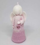 Anděl malý růžový s kamínkem