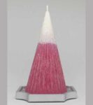 Svíčka kužel bílá s červenou