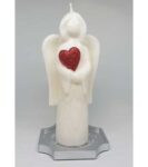 Anděl velký bílý s červeným srdcem