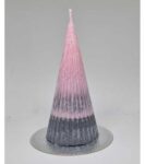 Svíčka růžová-šedá kužel