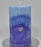 Svíčka modrá s fialovou krásná střední