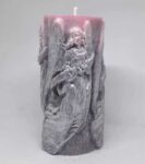 Velká svíčka tří andělů růžová