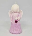 Anděl malý violet s kamínkem