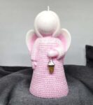 Anděl strážný s lucernou růžový