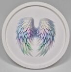 Podtácek kulatý s motivem andělských křídel