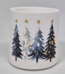 Svícen na čajovou svíčku válec střední vánoční stromky