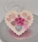 Závěsný vonný vosk růžové srdce I