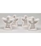 Dekorace sestava 4 andělů s LED světýlky