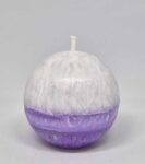 Svíčka koule 6 cm fialová