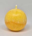 Svíčka koule 7 cm žlutá s oranžovou