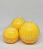 Svíčka koule 8 cm žlutá s oranžovou - Image 5