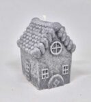 Svíčka chaloupka šedá