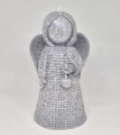 Anděl strážný se srdíčkem šedý