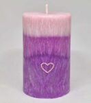 Romantická svíčka válec 12x7