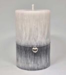 Nadčasová svíčka 12x7 se srdíčkem