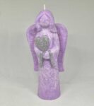 Anděl velký fialový se stříbrným srdcem