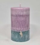 Starorůžová svíčka s andělským křídlem 11x6