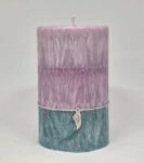 Starorůžová svíčka s andělským křídlem 12x7