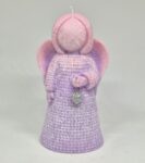 Anděl strážný se srdíčkem růžovo-fialový