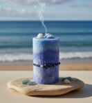 Svíčka Mořská hlubina s modrým náramkem