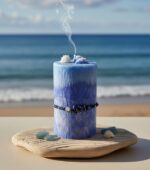 Svíčka Mořská hlubina s modrým náramkem