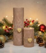 Skořicová harmonie - svíčka perníkové srdce - Obrázek 2