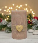 Skořicová harmonie - svíčka perníkové srdce