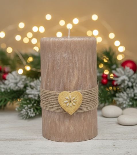 svicka_vanocni_pernikove_srdce Skořicová harmonie - svíčka perníkové srdce - Obrázek 1