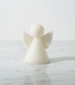 Svíčka malý moderní andílek bílý