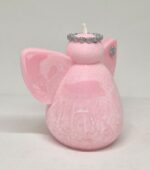 Svíčka anděl Nebeský strážce s dotekem zlata růžová - Obrázek 3