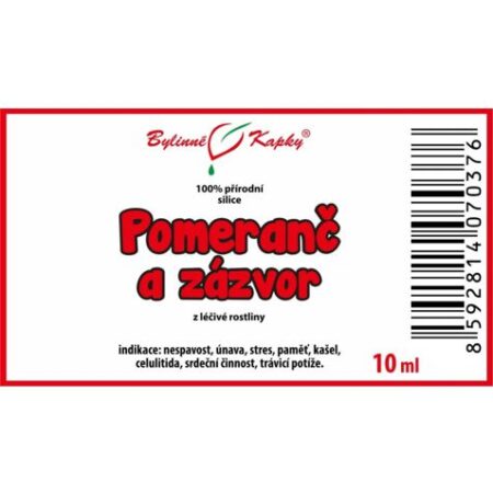 Přírodní silice - esenciální olej Pomeranč-zázvor